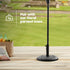Tilting Parasol with Crank Lever - Beige